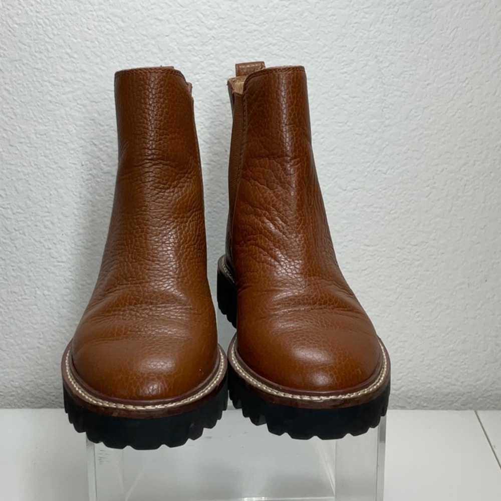 Madewell City Walk Lug Sole Chelsea Boot English Saddle Size 6 - Picture 2 of 11